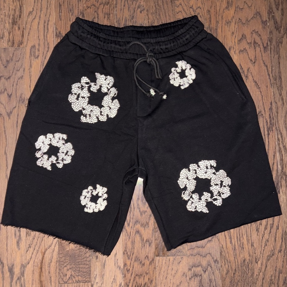 Denim Tears Cashmere Swarovski Cotton Wreath Shorts